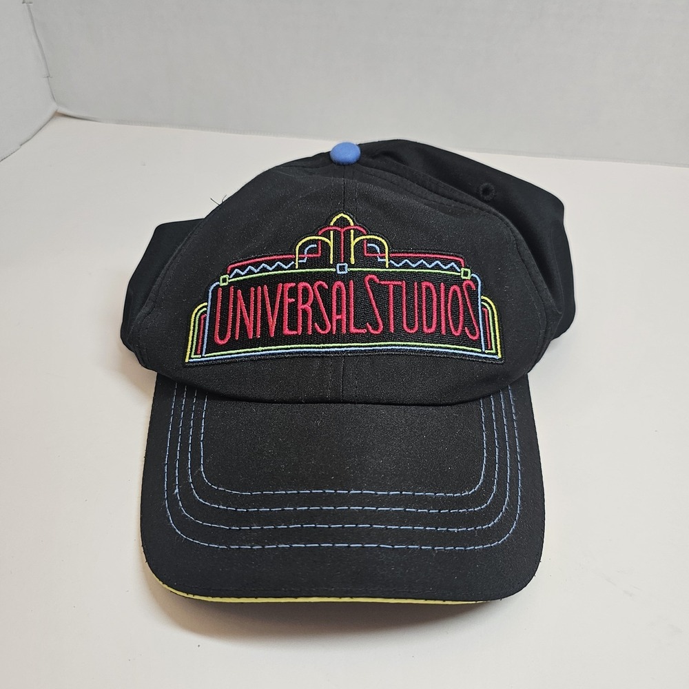 Universal Studios Snapback Hat Black Embroidered Logo Cap